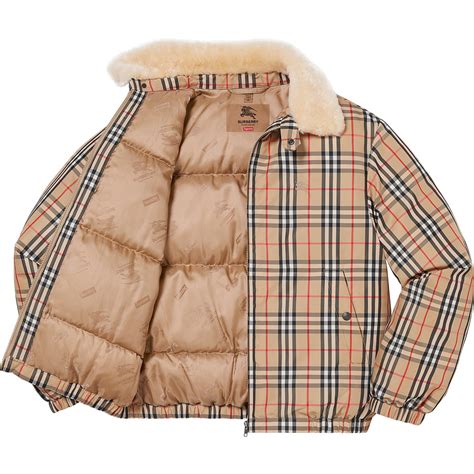 supreme x burberry puffer jacket|supreme x Burberry 2022.